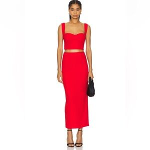 Superdown skirt set in red size xs